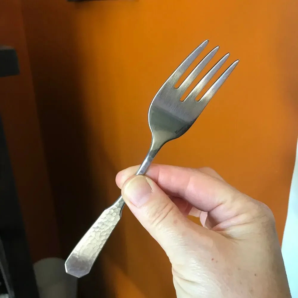 Reed & Barton COLONIAL FORGE Stainless Hammered Satin single salad fork (1)
